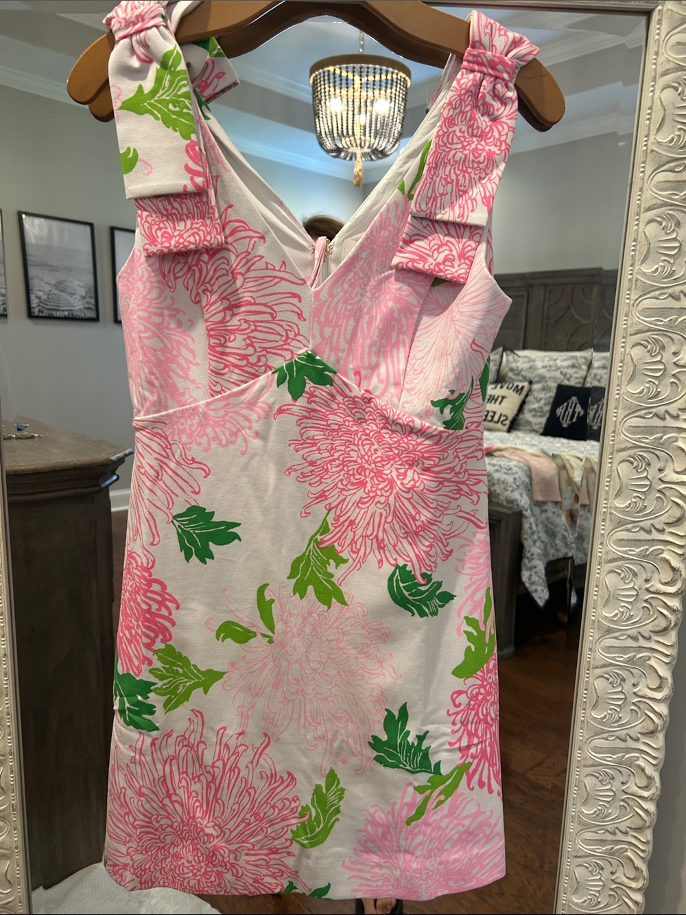 Lilly Pulitzer Pink & Green Floral Tie-Shoulder Romper
